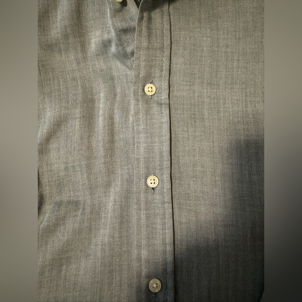 RALPH LAUREN Herringbone Oxford Long Sleeve Button down Shirt - large - Picture 5 of 6